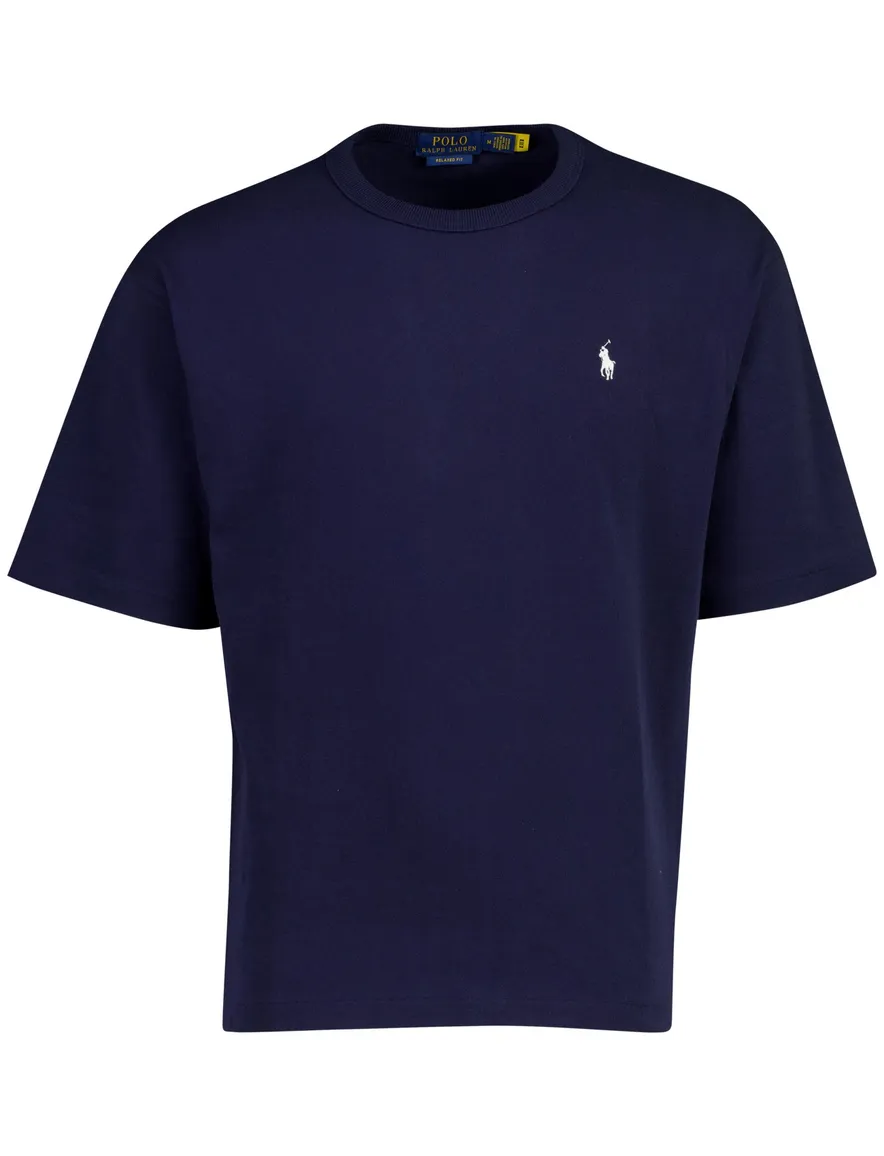 Donkerblauwe t-shirt Polo Ralph Lauren backprint wijde fit