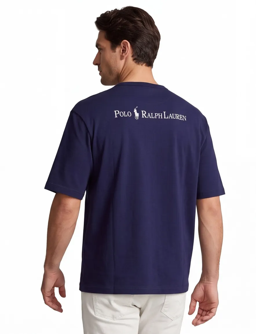 Polo Ralph Lauren T-shirt donkerblauw backprint
