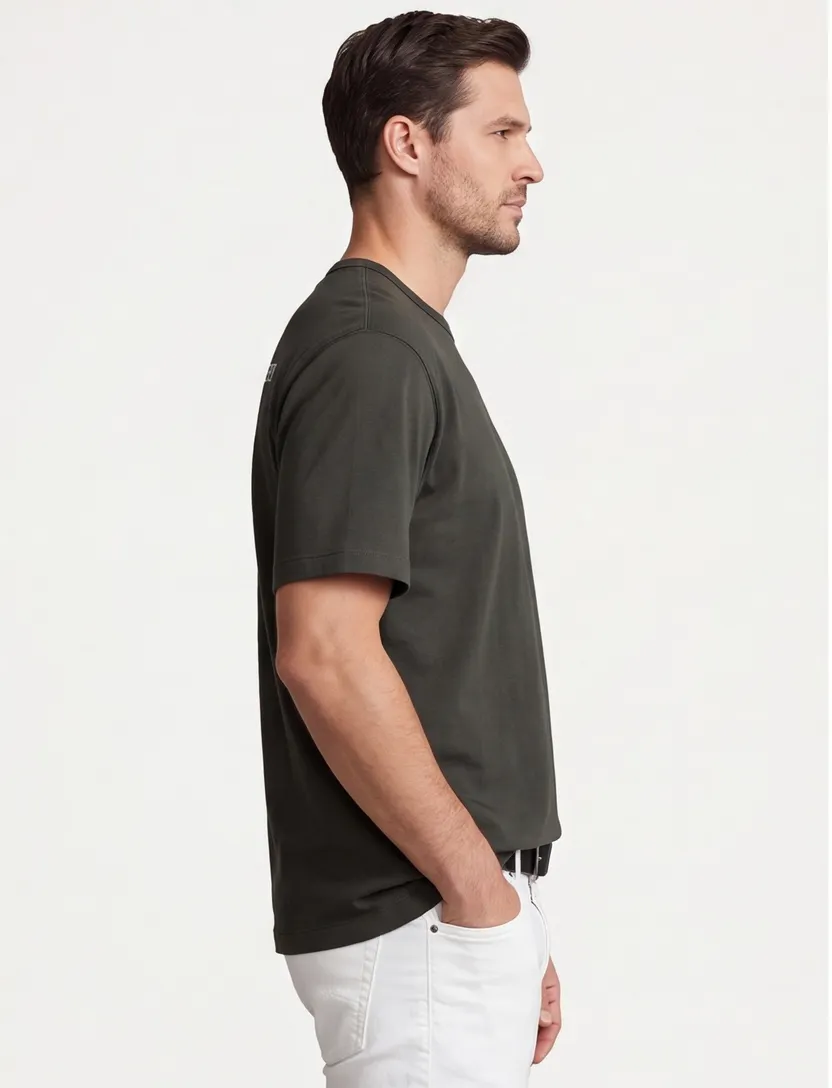 T-shirt Polo Ralph Lauren grijs backprint ronde hals
