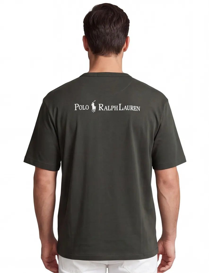 Grijs t-shirt backprint Polo Ralph Lauren wijde fit