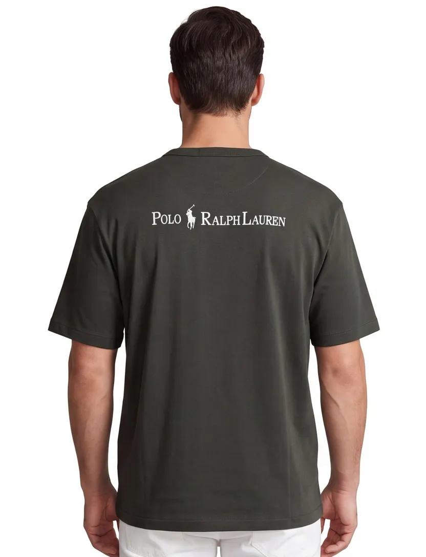 T-shirt Polo Ralph Lauren grijs backprint ronde hals