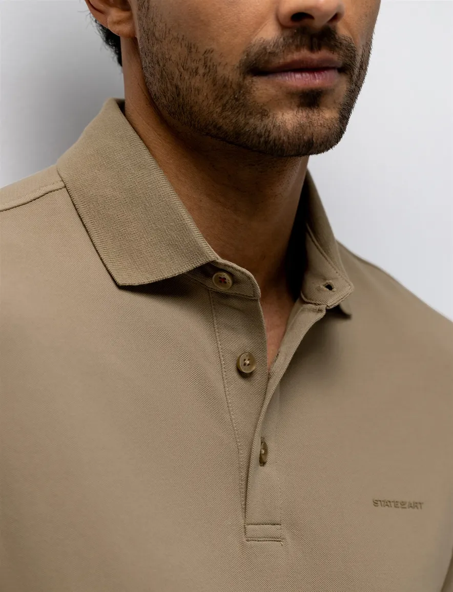 State of Art polo groen 3-knoops