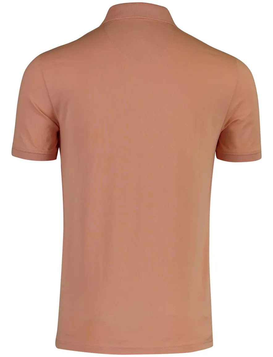 State of art polo oranje 3-knoops korte mouw