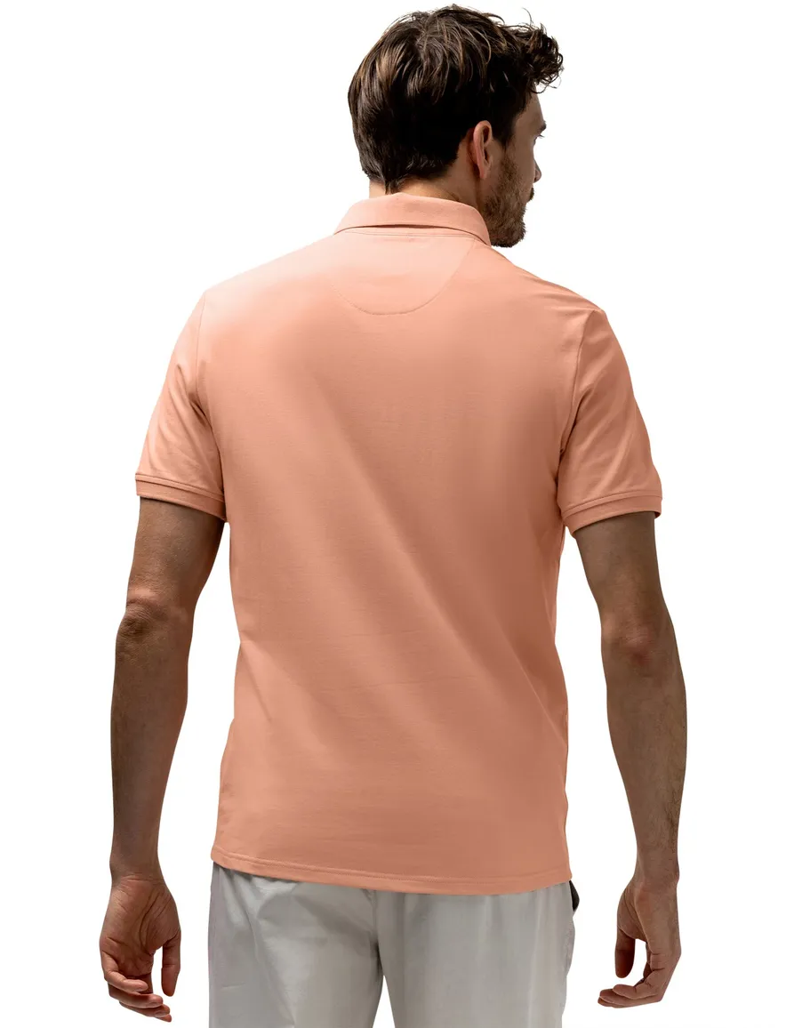 Oranje polo 3 knopen State of art normale fit