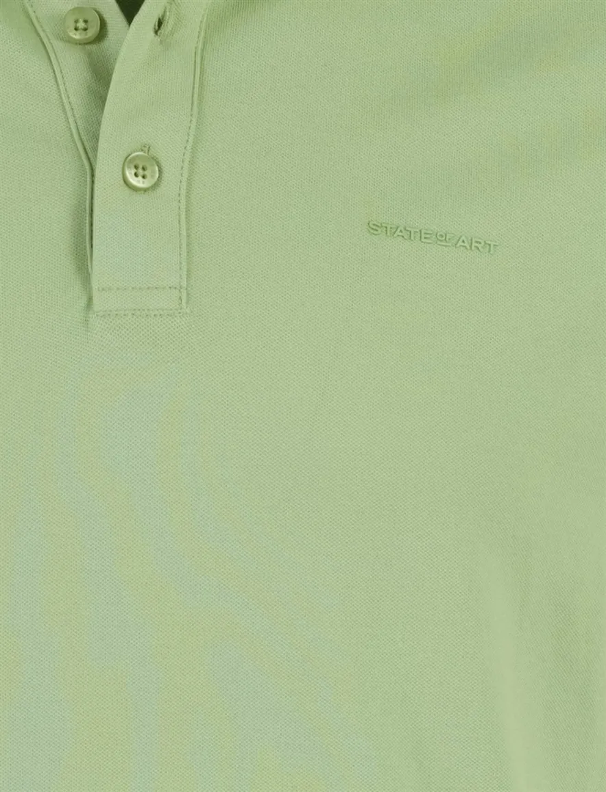 Normale fit polo State of art groen korte mouw
