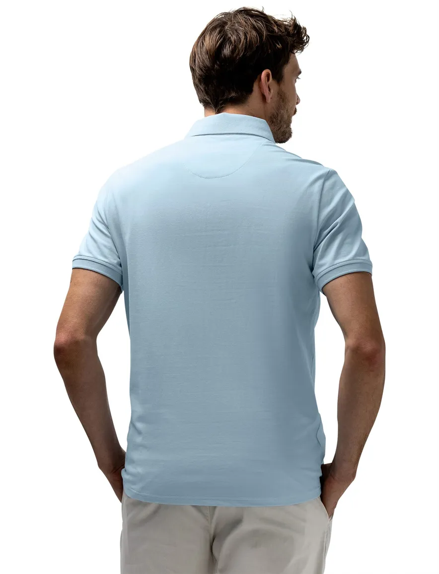State of art polo 3-knoops lichtblauw