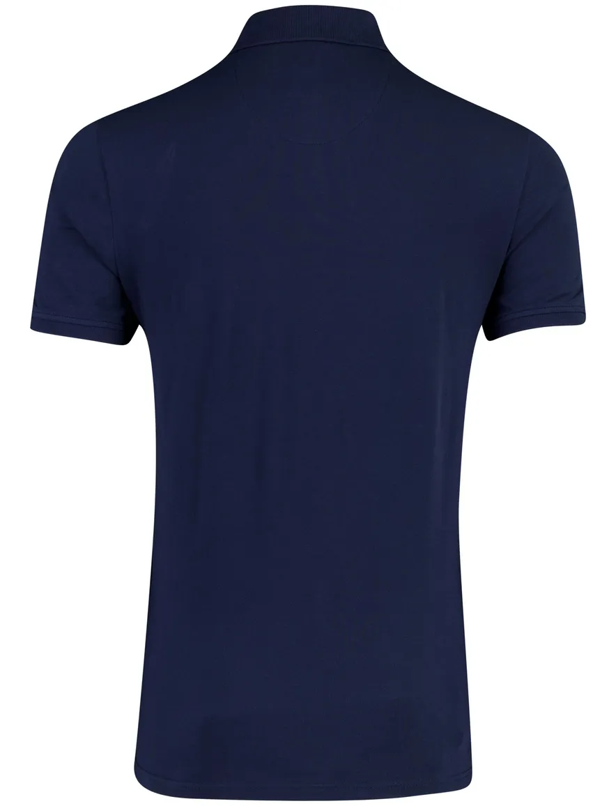 State of Art poloshirt donkerblauw pique 2 knoops