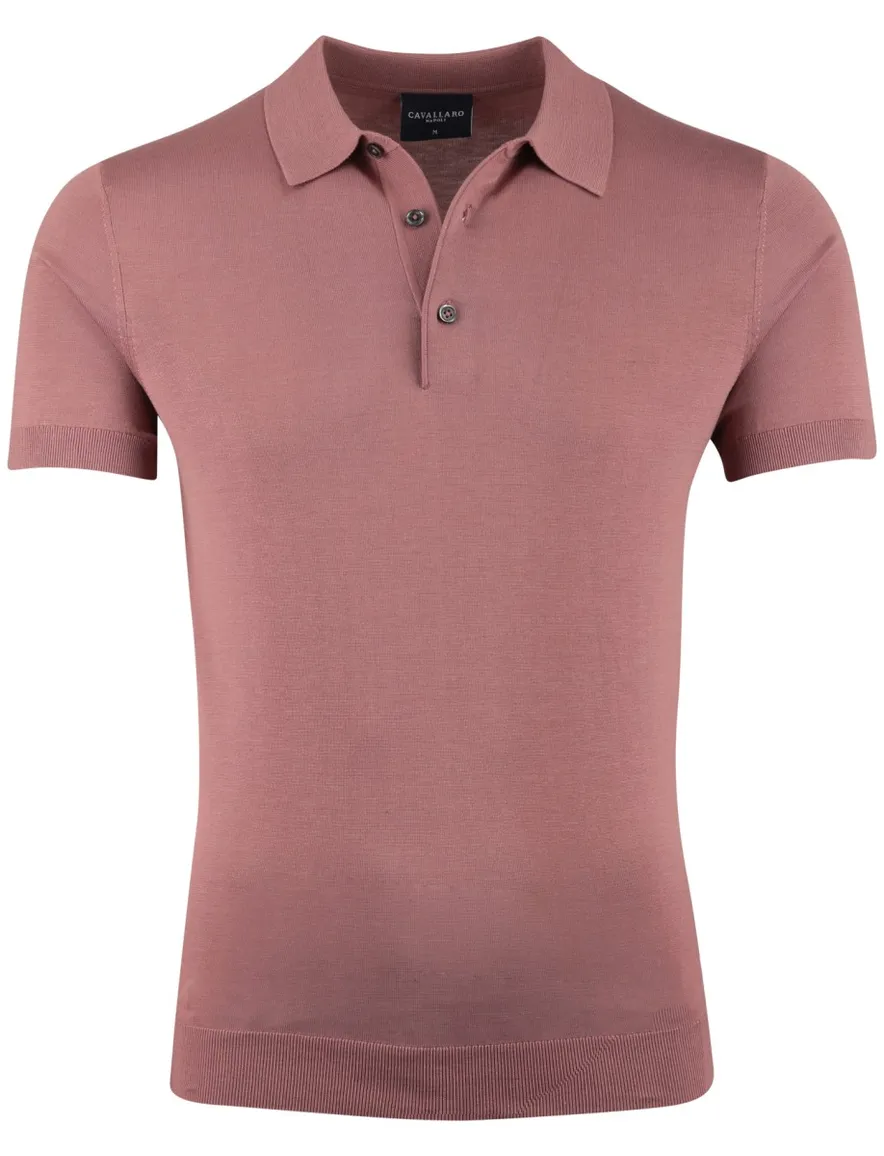 Poloshirt Cavallaro Cannero roze normale fit