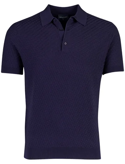 Cavallaro Cavallaro Corneo Polo donkerblauw structuur