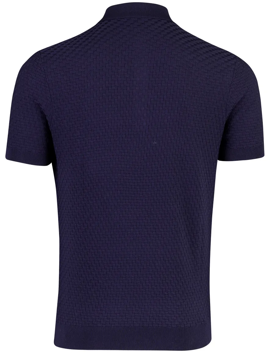 Cavallaro Corneo Polo donkerblauw structuur
