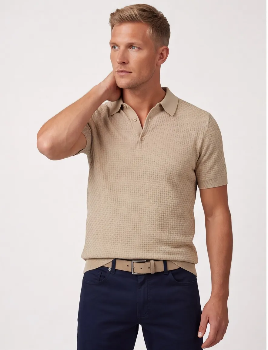 Cavallaro Corneo Polo beige structuur