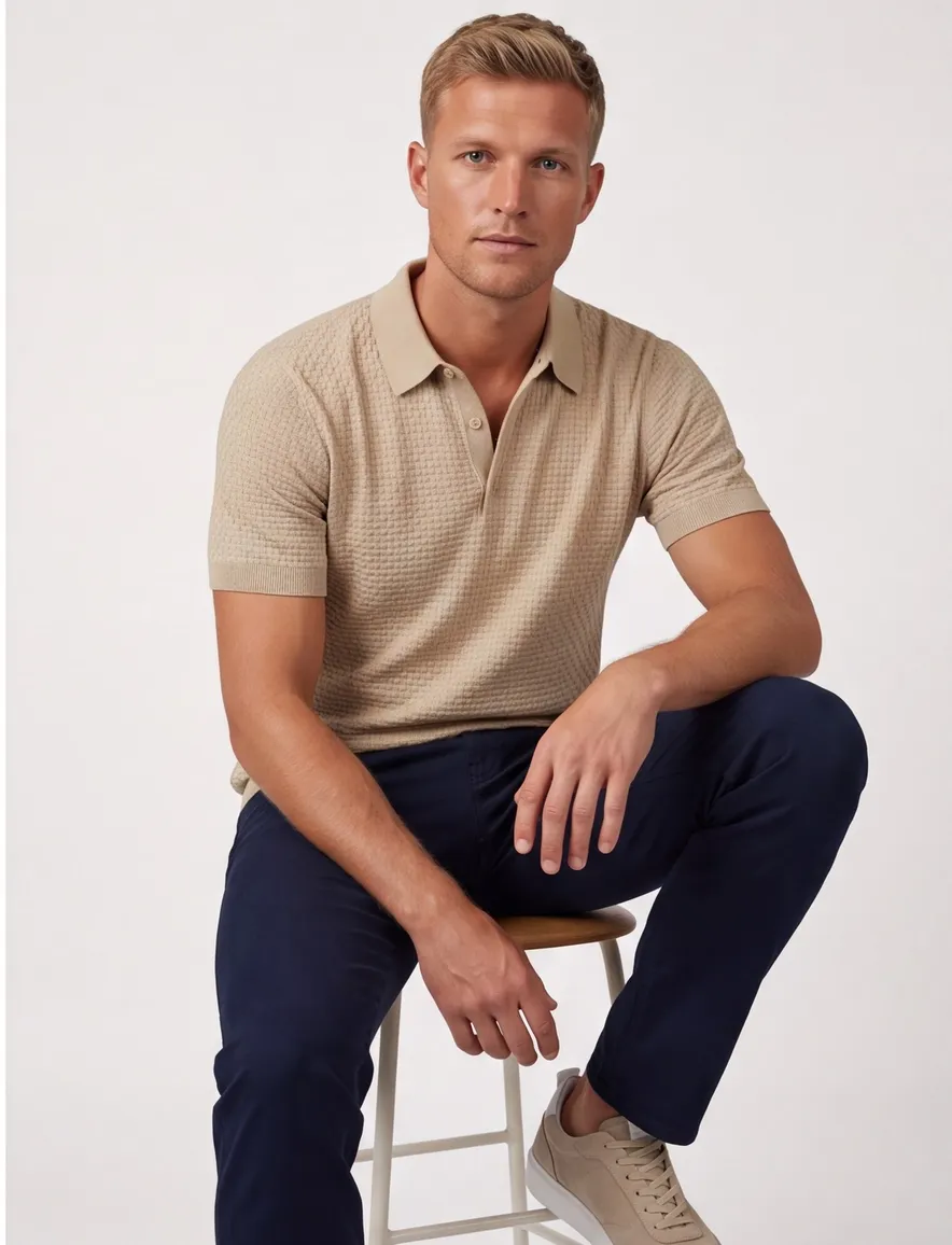 Cavallaro Corneo Polo beige structuur