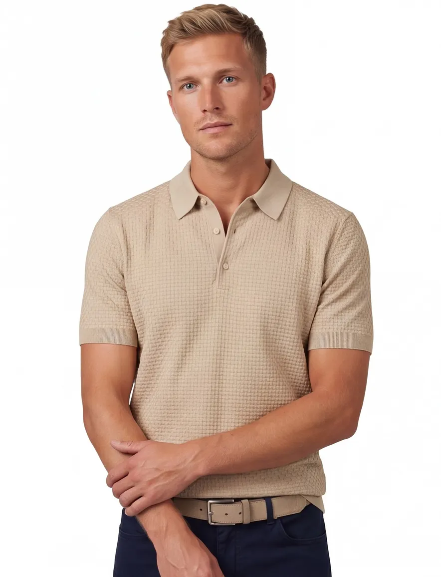 Cavallaro Corneo Polo beige structuur