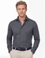 Blauw grijs overhemd Profuomo Japanese knitted witte knopen