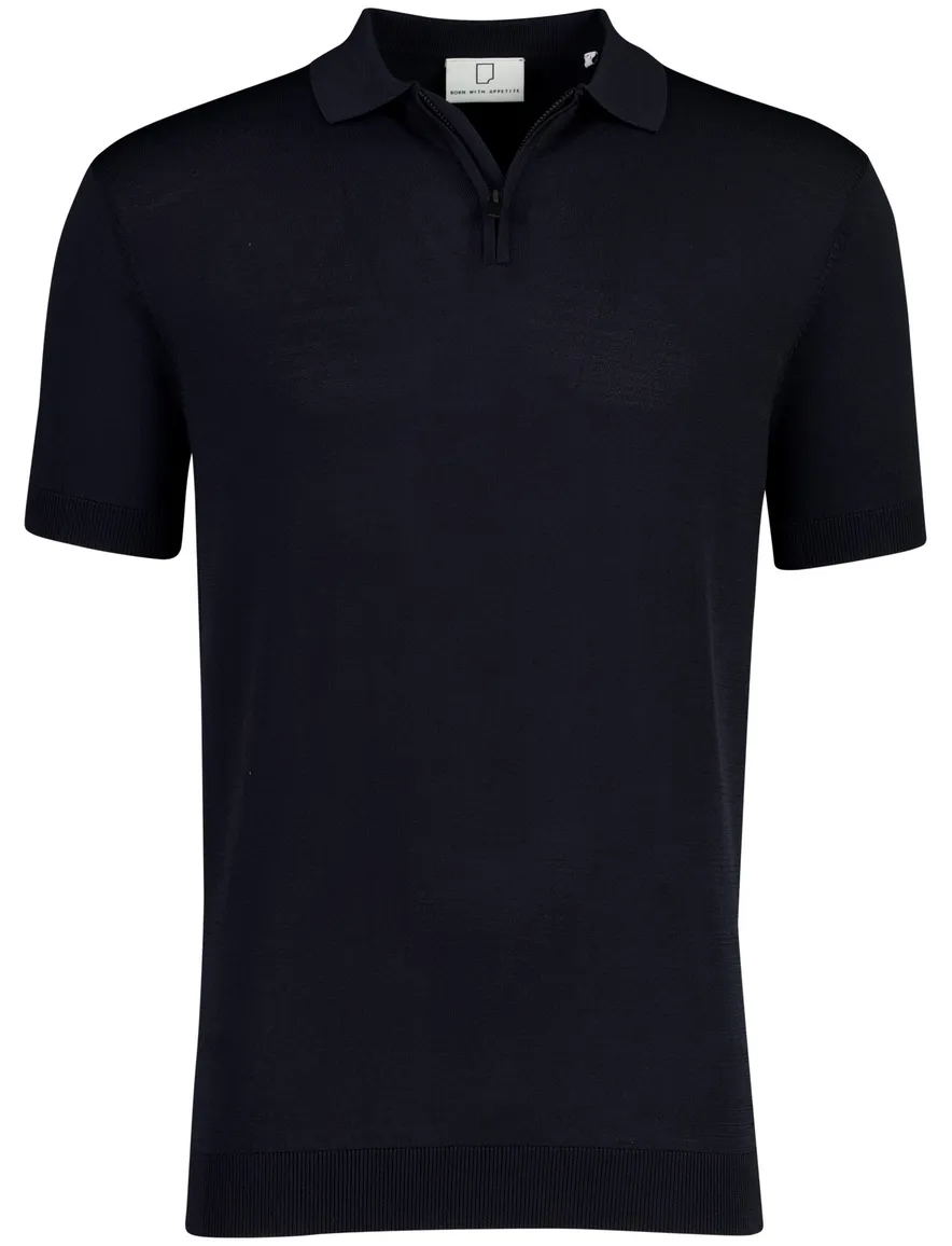 Born with Appetite navy Dan knitted polo
