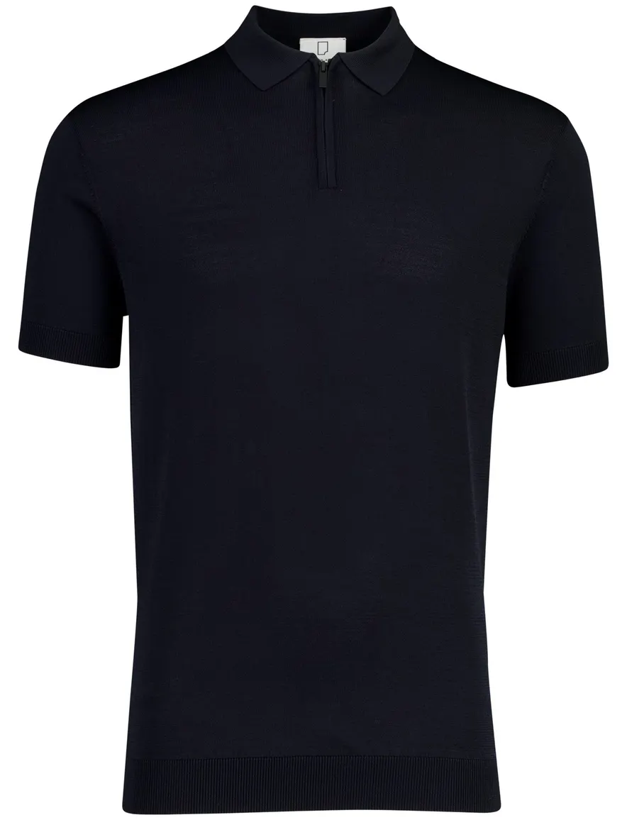 Born with Appetite donkerblauw Dan knitted polo