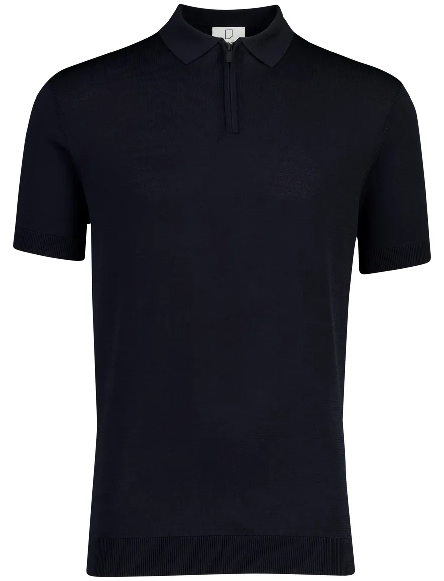 Born with Appetite navy Dan knitted polo