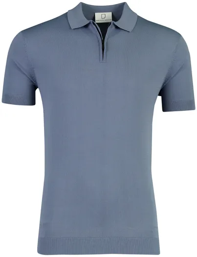 Born With Appetite Born With Appetite polo blauw met rits