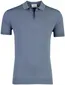 Born with Appetite polo met rits blauw knitted