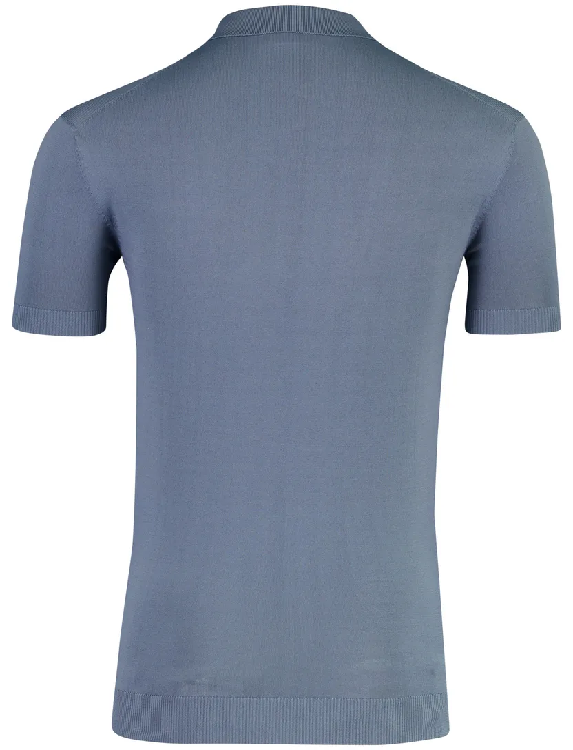 Blauwe polo met ritssluiting Born With Appetite