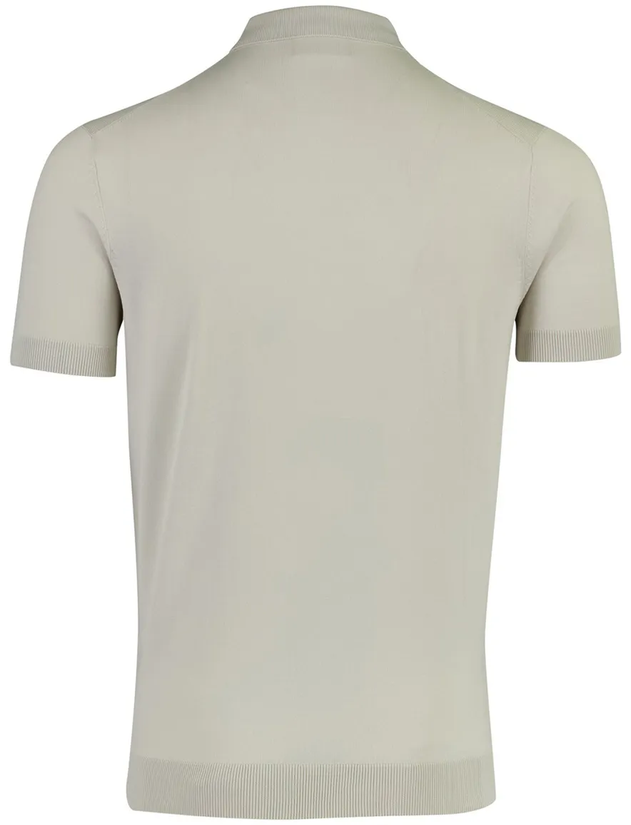 Born with Appetite grijs poloshirt korte mouw rits
