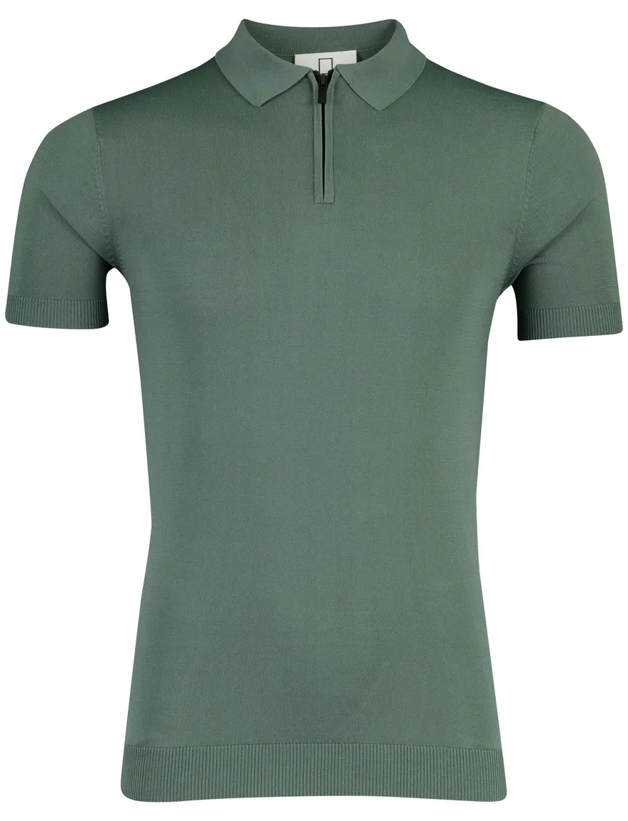 Born With Appetite polo groen korte mouwen