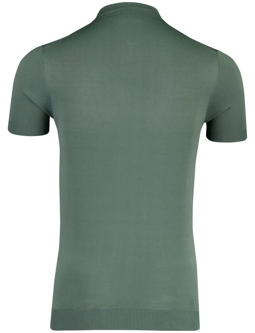 Groene polo Born With Appetite korte mouwen
