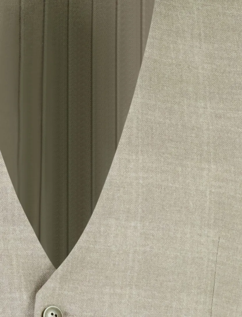 Gilet Zuitable beige zomer katoen
