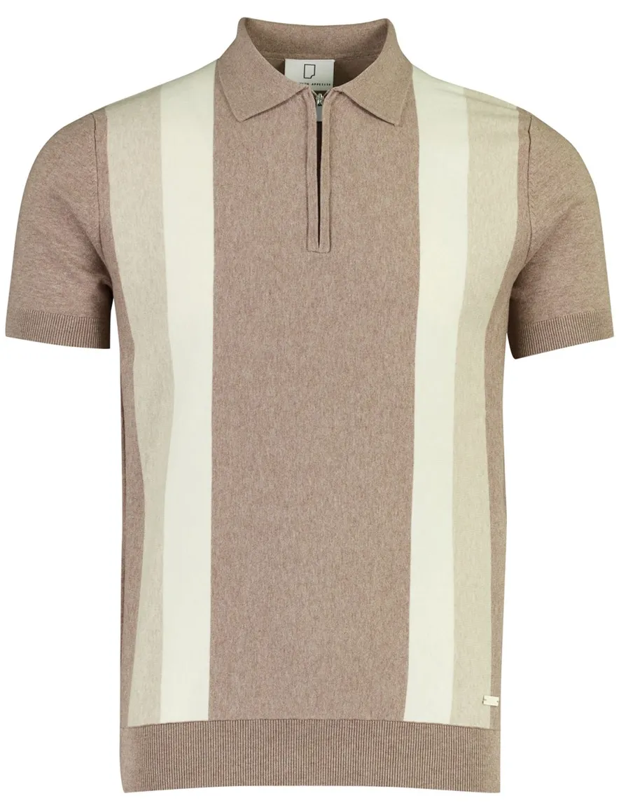 Born with Appetite Austin Knitted polo beige bruin