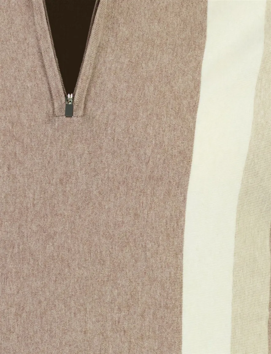 Born with Appetite Austin Knitted polo beige bruin