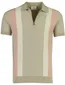 Born with Appetite Austin knitted polo beige gestreept