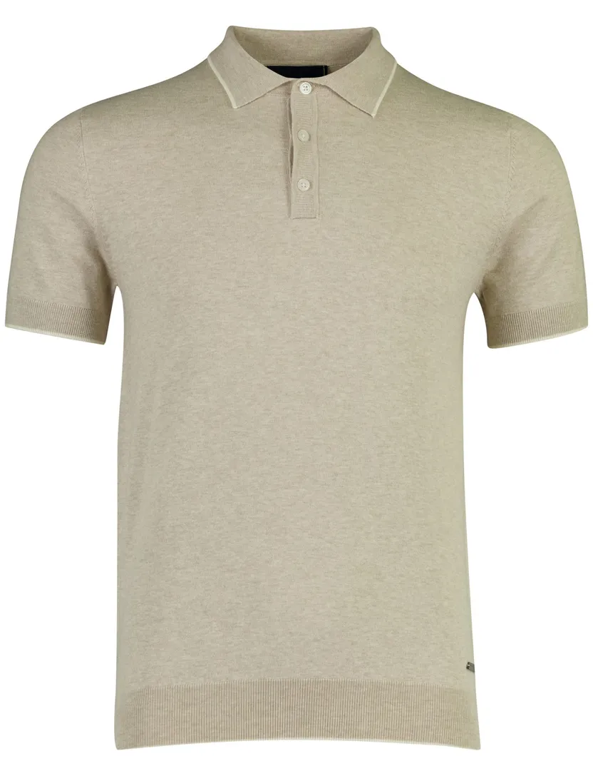 Poloshirt Scotland Blue beige gemêleerd normale fit