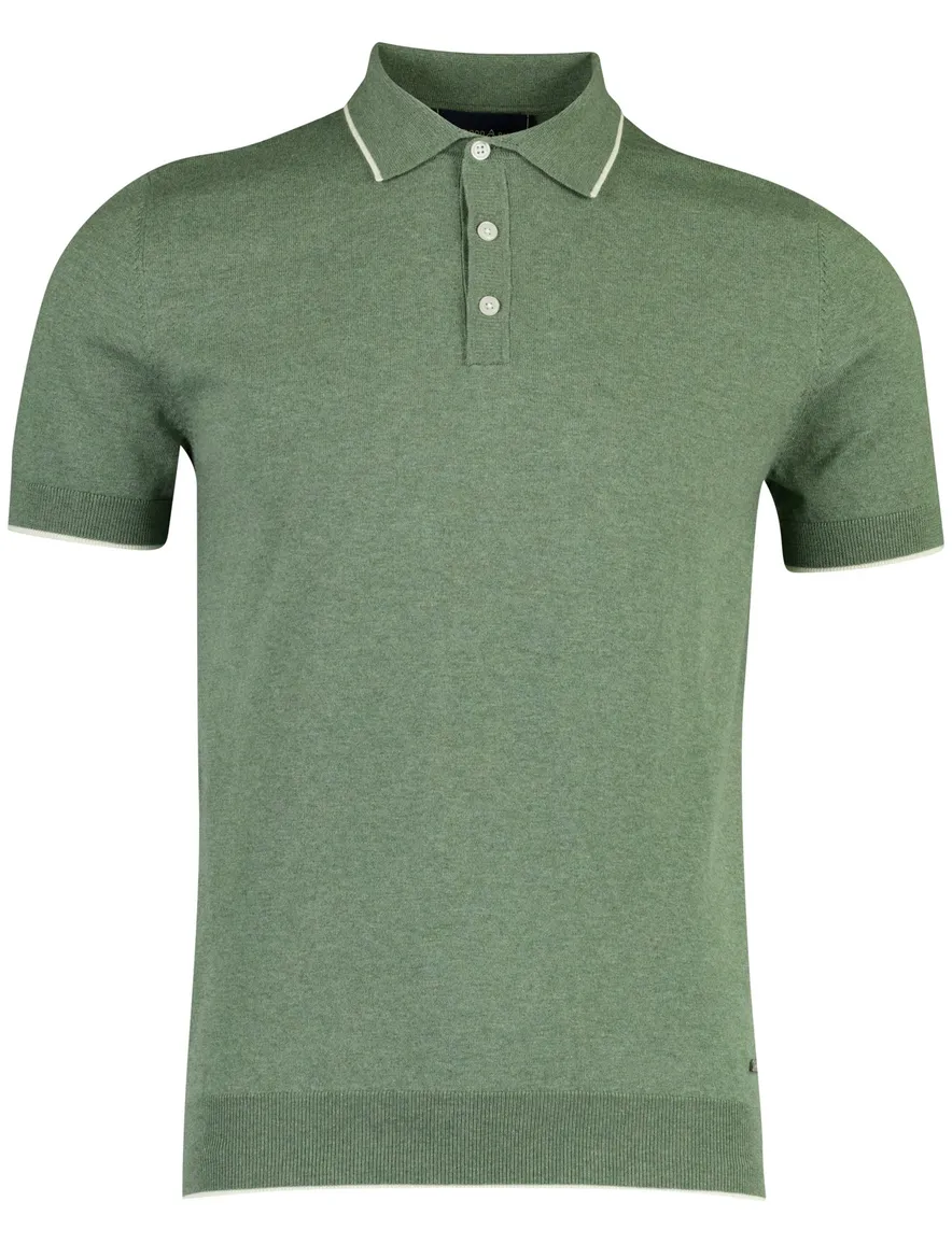 Scotland Blue Polo groen gebreid