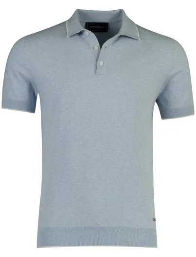 Scotland Blue Scotland Blue poloshirt lichtblauw gemêleerd 100% katoen