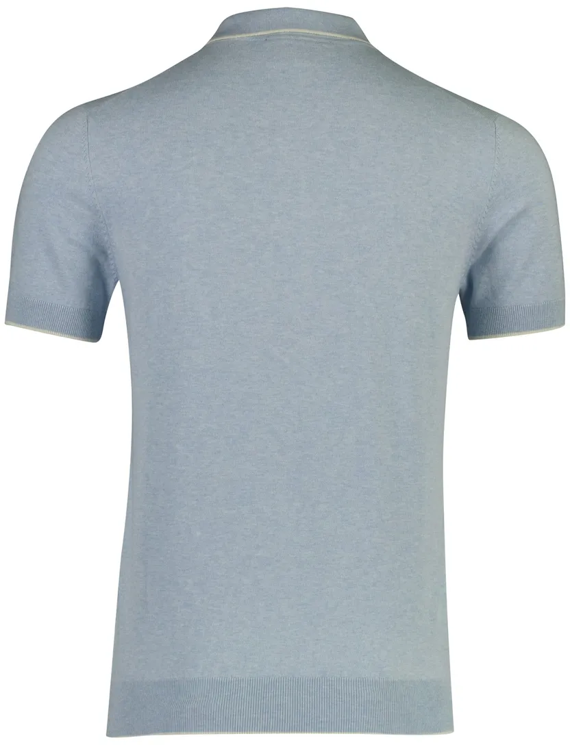Scotland Blue poloshirt lichtblauw gemêleerd 100% katoen