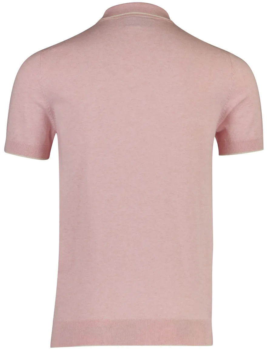Scotland Blue polo pastel roze gebreid