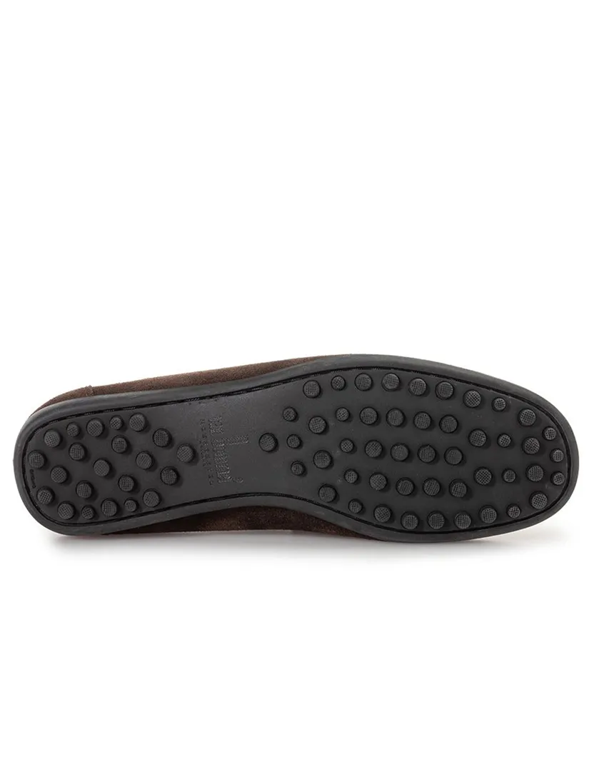 Suede Van Bommel loafer bruin