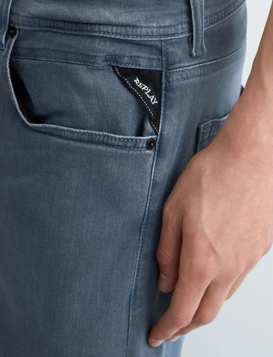 Jeans Replay Grover straight fit grijs wassing