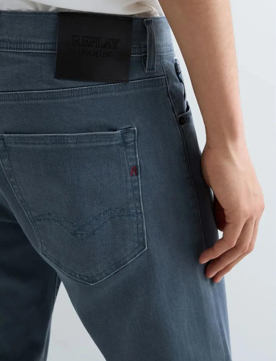 Jeans Replay Grover straight fit grijs wassing