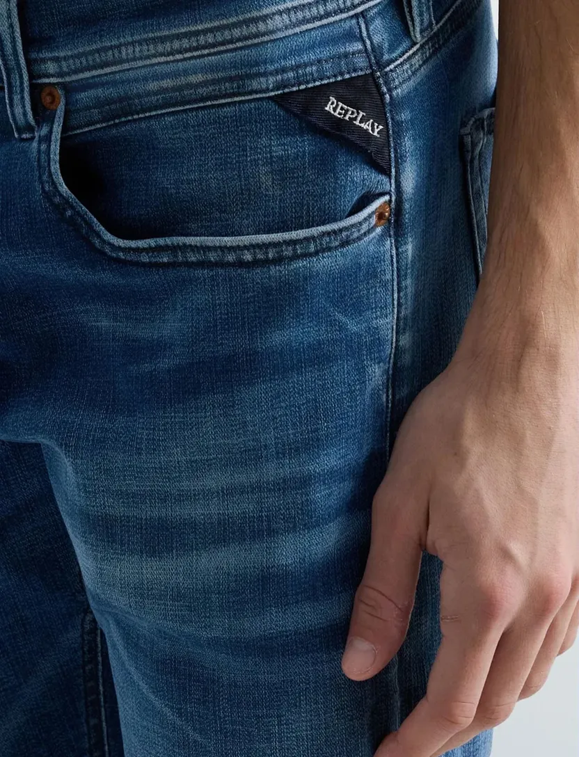Blauwe jeans Replay Grover straight fit
