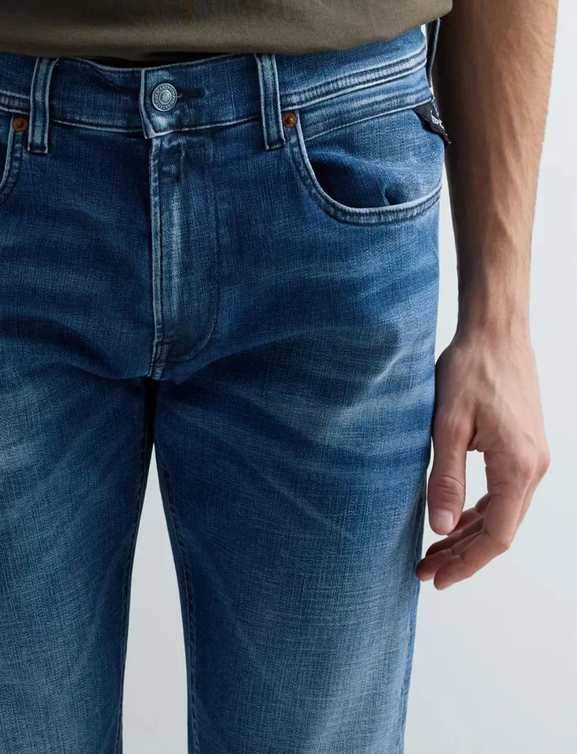 Blauwe jeans Replay Grover straight fit