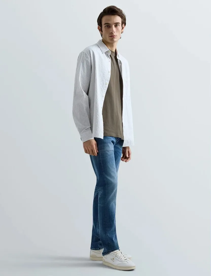 Blauwe jeans Replay Grover straight fit