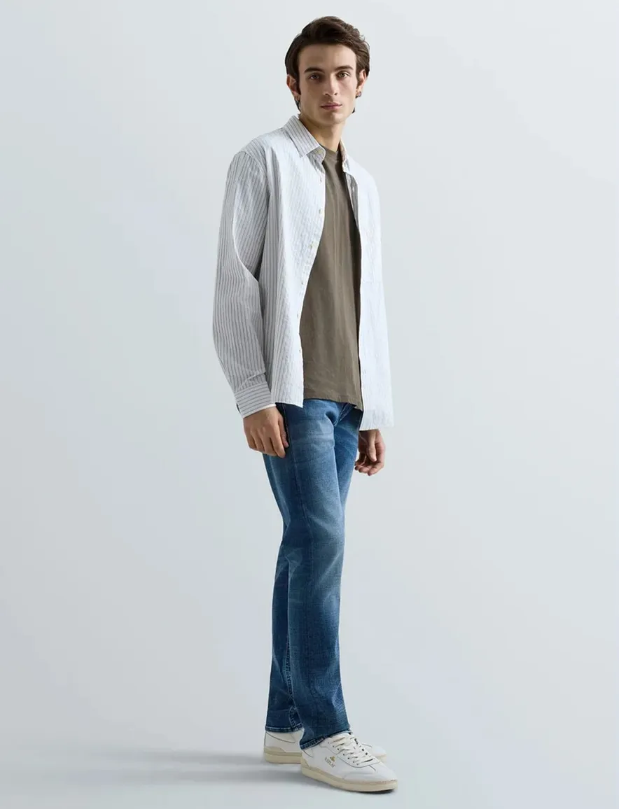 Jeans Replay Grover straight fit blauw wassing