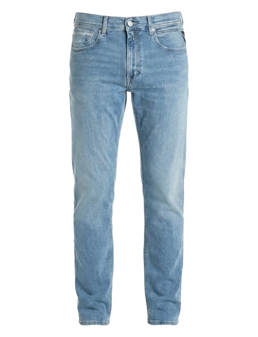 Broeken Replay blauw normale fit stretch