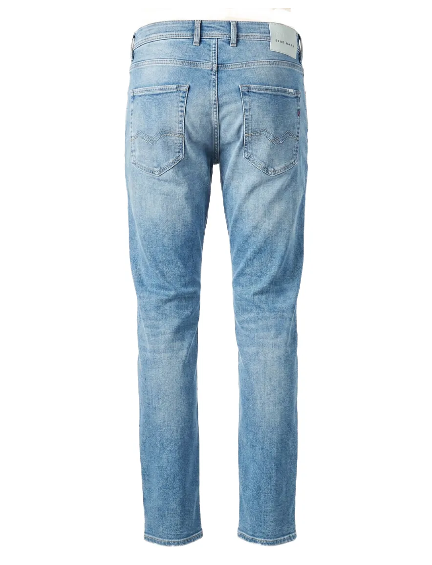 Broeken Replay blauw normale fit stretch