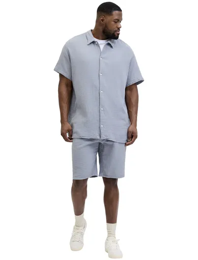 Jack & Jones Overhemden Jack & Jones Plus Size lichtblauw set