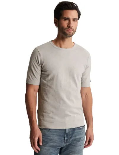 Cast Iron Cast Iron T shirt beige katoen & linnen