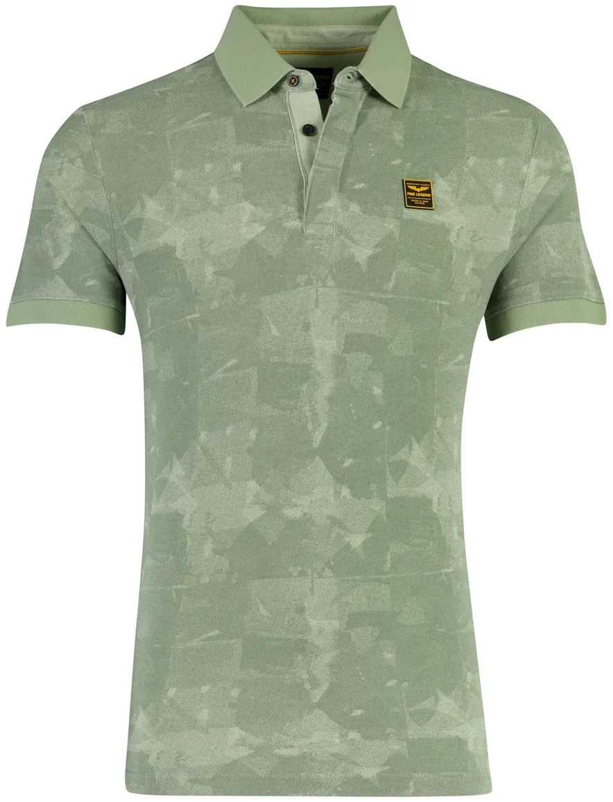 PME Legend korte mouw polo geprint groen