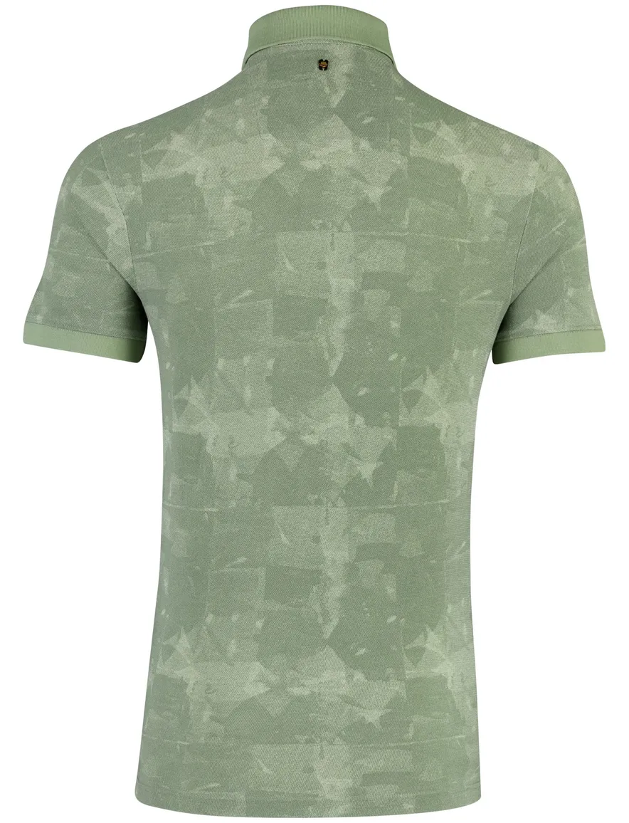 PME Legend korte mouw polo geprint groen