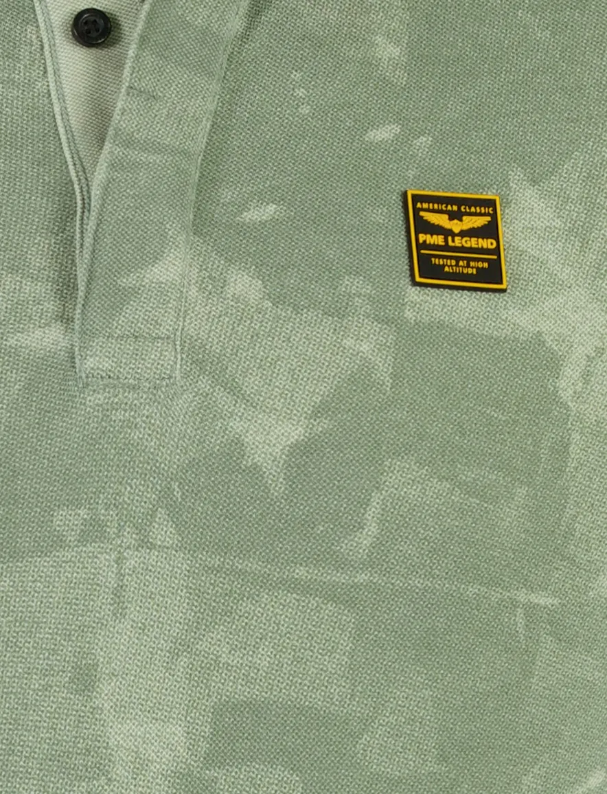 PME Legend korte mouw polo geprint groen